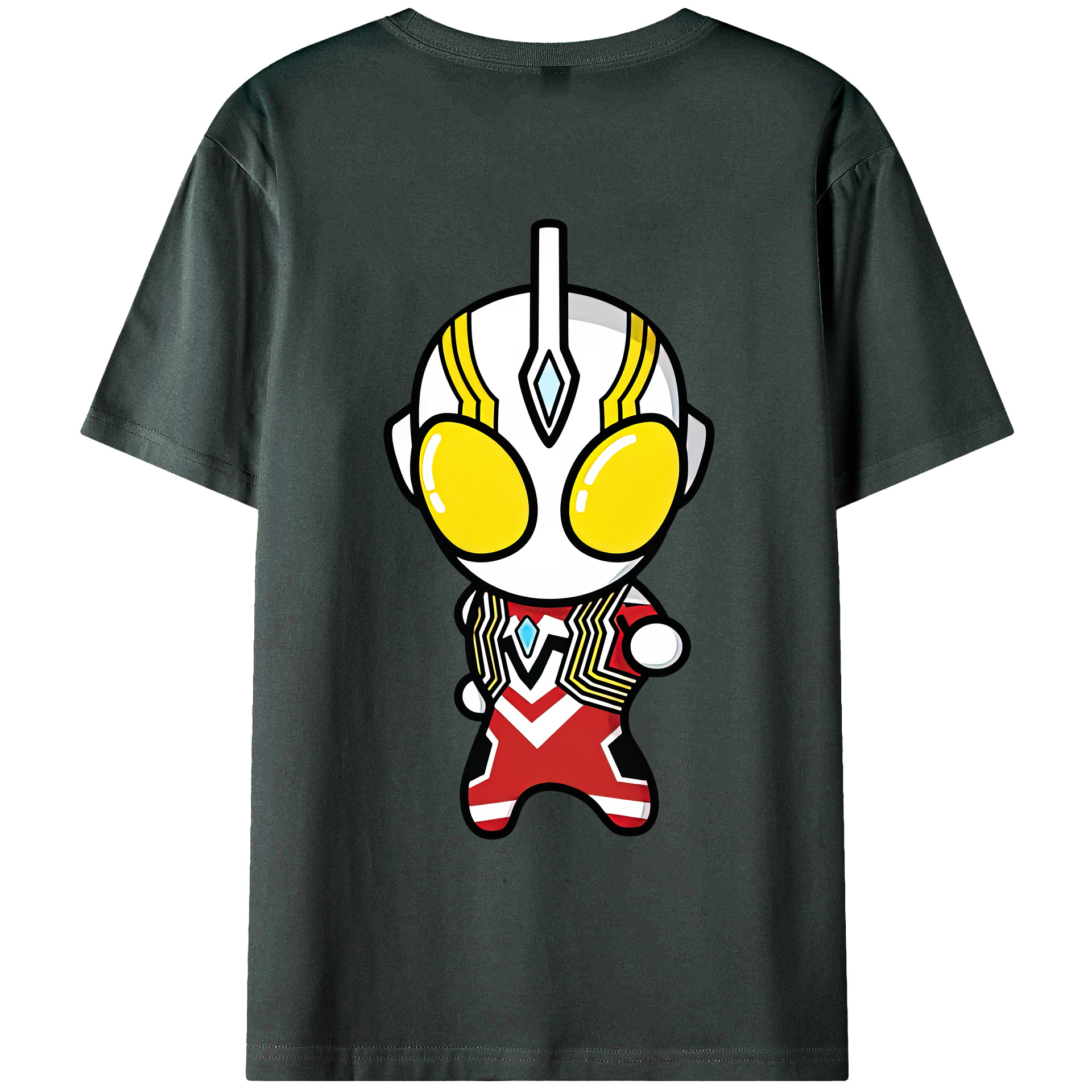 （画像用） ウルトラマン Ultraman 綿100％ メンズ半袖Tシャツ（バックプリント） 通気性
